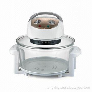 Halogen Oven with Stainless Steel Head Cover and Glass Bowl, 12.0L Capacity